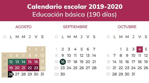 Calendario Escolar Tendr D As Sep