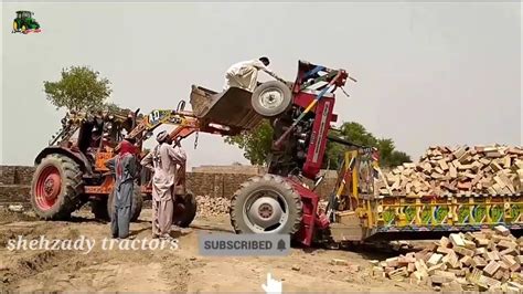 Tractor Trolley Accident Massey Ferguson Tractor Pulling Trolley At