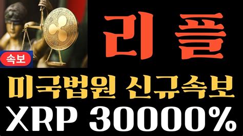 리플 코인 긴급 미국 법원 신규속보 리플ceo Xrp 3000 지금빨리보셔야합니다 리플목표가 리플호재 리플전망