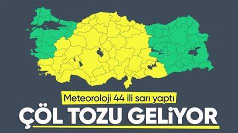 Meteoroloji den 44 ile sarı kodlu uyarı Çöl tozu geliyor