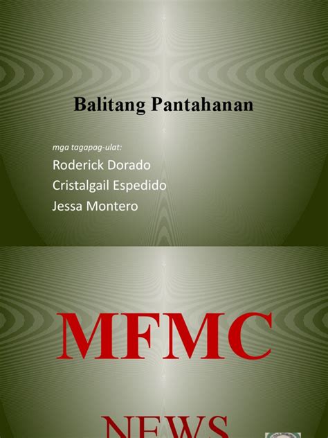 Balitang Pantahanan Final Pdf