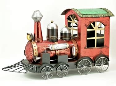 Red Christmas Train Decor only $649.99 at Garden Fun