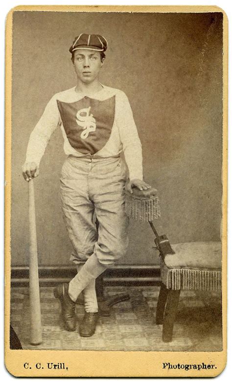 Rare And Wonderful Cdv Of An Early 1870s Baseball Player Leaning On