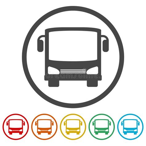 Autobusowy Symbol Autobusowy Ikona Wektor Ilustracji Ilustracja