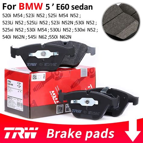 4pieces Set TRW Front Rear Car Brake Pads For BMW 5 E60 Sedan 520i 523i