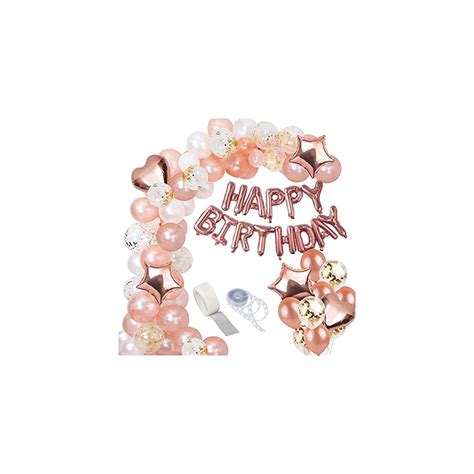 Party Propz Rose Gold Birthday Decoration Set Pack Of Pcs Rose