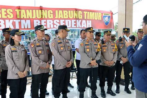 Kapolres Tanjab Timur Launching Dan Lepas Pasukan Bktm Bersedekah