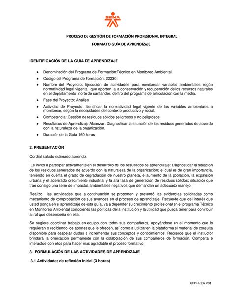 Gfpi F Guia De Aprendizaje Rs Proceso De Gestin De Formacin