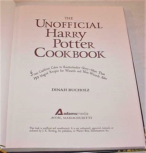 2010 THE UNOFFICIAL HARRY POTTER COOKBOOK MORE THAN 150 MAGICAL RECIPES ...