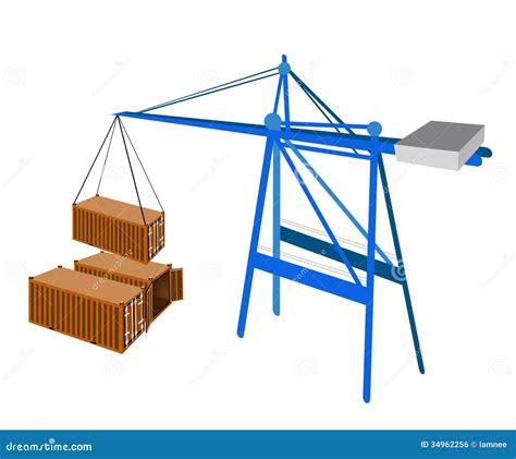 Freight Container Being Hoisted By A Crane. Royalty Free Stock Image ...