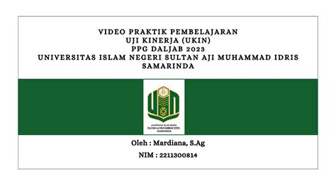 Video Praktik Pembelajaran Pai Ukin Ppg Daljab Batch 1 Tahun 2023 Mardiana S Ag Uinsi