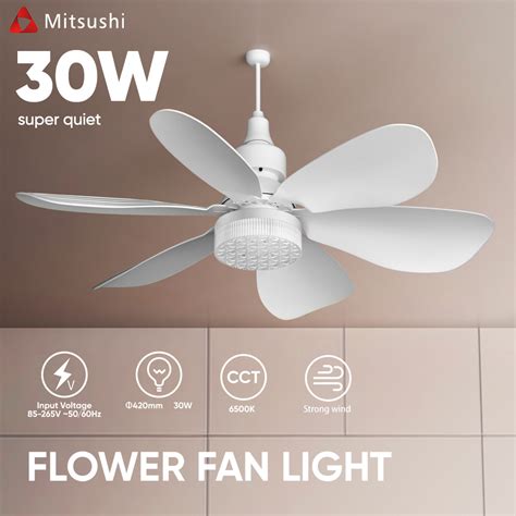 Mitsushi Ceiling Light 2 In 1 Fan Light 30W 40w Fan Light With Remote