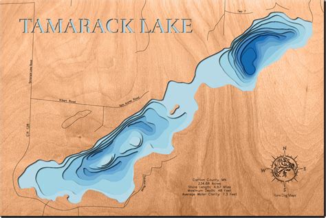 Tamarack Lake In Carlton County Mn Horn Dog Maps