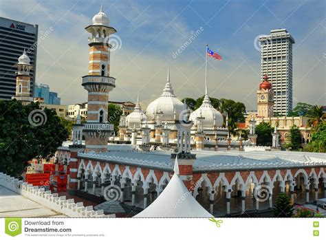 Masjid Jamek Mosque In Kuala Lumpur Editorial Stock Photo Image Of