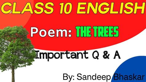 Cbseclass 10 What Does The Poet Compare The Branches Of The Trees To Poem The Treesenglish