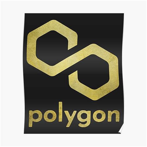 Polygon Matic Gold Poster By Popfoxt Shirts Redbubble