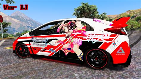 2015 Honda Civic Type R FK2 Itasha Livery GTA5 Mods