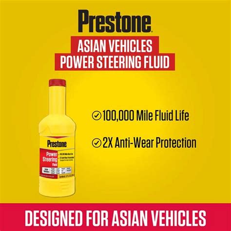 Prestone Full Synthetic Asian Power Steering Fluid Ml As Y