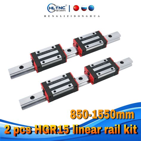 EU Warehouse CNC Guide 2 Pcs HGR15 Linear Square Rail 850 1550mm 4pcs