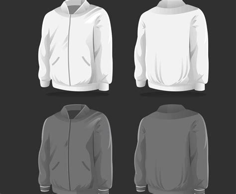 Fashion Long Sleeves Jacket Template Vector Art And Graphics