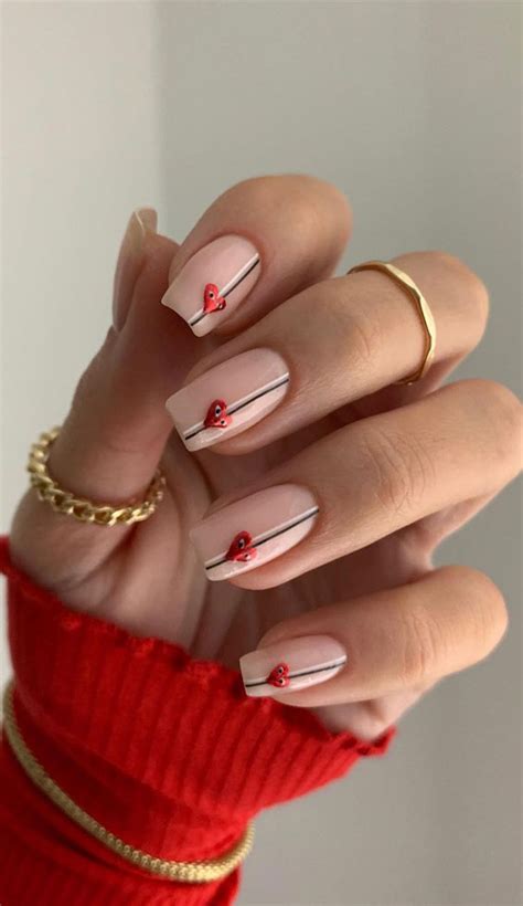 Red Heart Nails Best Valentines Day Nail Designs