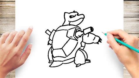 How to Draw Blastoise Step by Step - YouTube