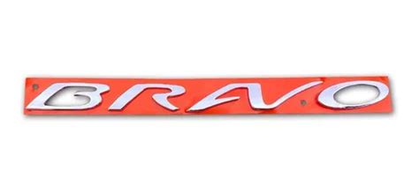 Emblema Bravo Cromado Tampa Traseira Novo Original Fiat