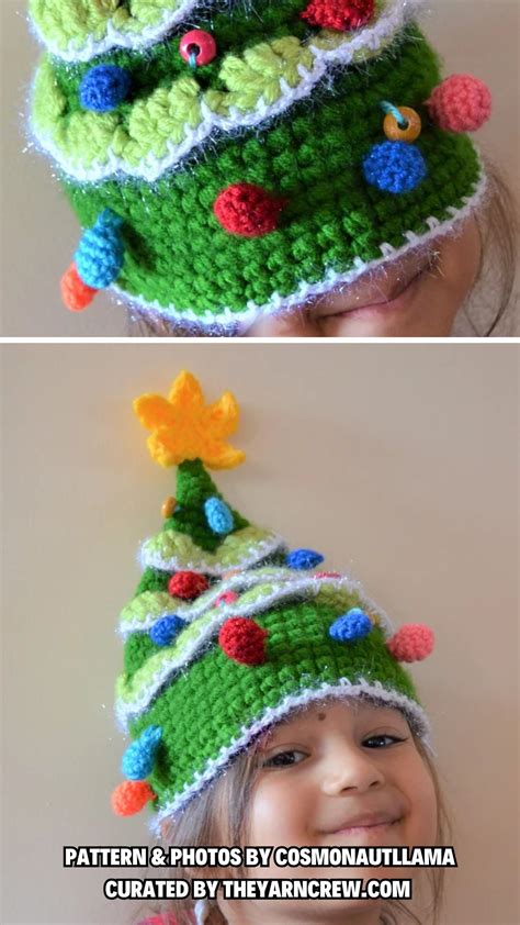 12 Uniquely Creative Crochet Christmas Tree Hat Patterns The Yarn Crew