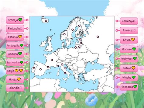 Mapa Europy Part 1 Labelled Diagram