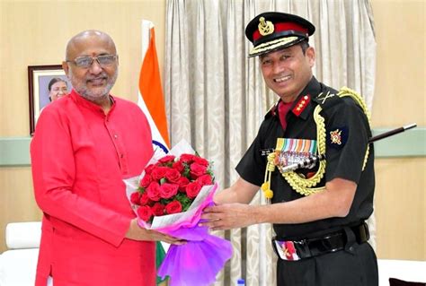 Lt Gen Neeraj Varshney And Telangana Governor Discuss Nation Building Initiatives