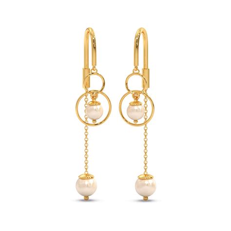 Parameshvari Pearl Gold Sui Dhaga Earrings Candere By Kalyan Jewellers