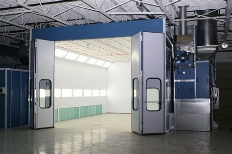 Powder Coated White Side Draft Spray Painting Booth For Industrial