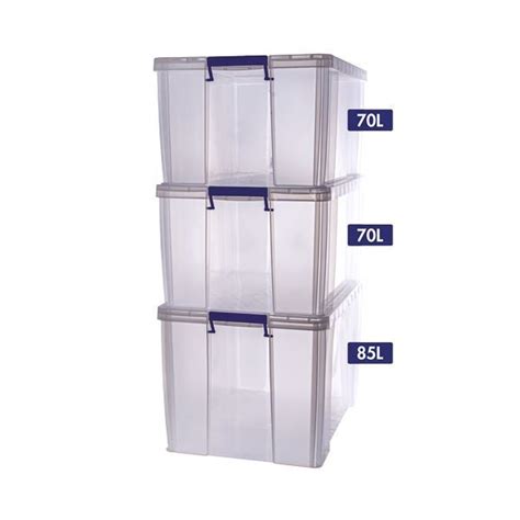 Lot De 3 Caisses De Rangement Professionnel Avec Couvercle Leroy Merlin