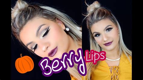 Fall Makeup Tutorial Berry Lips And Winged Liner Youtube