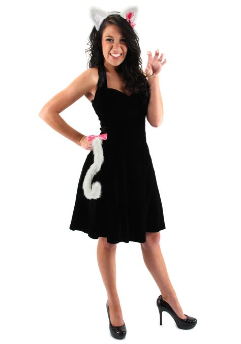 Cute White Kitty Ears And Tail Accessory Set Cat Costume Accessories