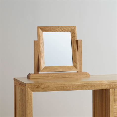 Bevel Dressing Table Mirror In Solid Oak Oak Furniture Land