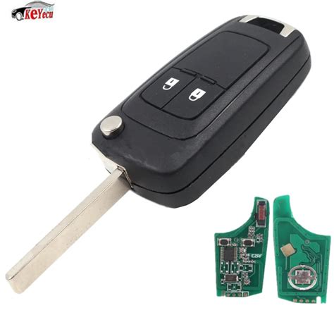 KEYECU New Replacement Uncut Remote Control Key Fob 2 Button 433MHz