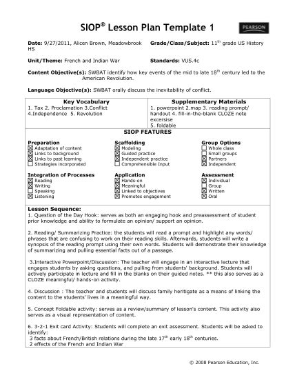 55 Lesson Plan Template Page 4 Free To Edit Download And Print Cocodoc