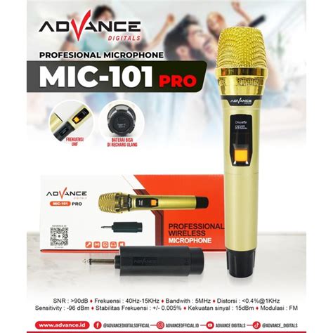 Jual Microphone Advance Mic Pro Profesional Mic Wireless Shopee