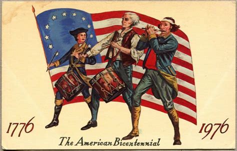 The American Bicentennial 1776-1976, Postcard, USA, 1976 : r ...