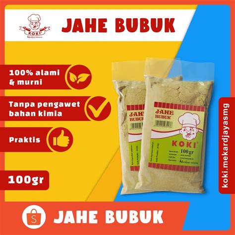 Jual Koki Jahe Putih Bubuk White Ginger Powder Gr Rempah Bumbu