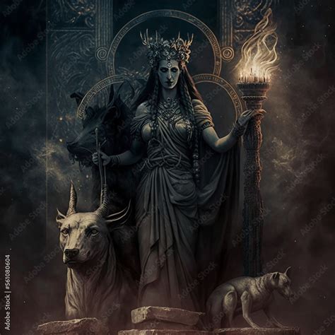 Greek Mythology Ancient Greek Goddess Hecate Created With Generative