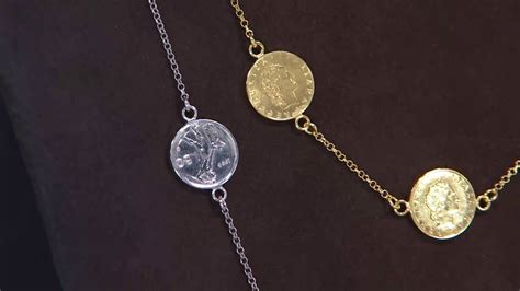 Vicenza Silver Sterling 50 Lire Coin Station Necklace On Qvc Youtube