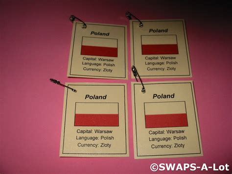 Mini Poland Flag Capital Thinking Day Girl Scout Swaps Kids Craft Kit