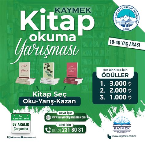 B Y K Ehirden Kayserililere Kitap Okuma Yar Mas Kayseri