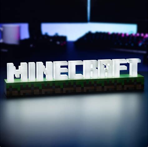 Minecraft Logo Lampe Shopforgeek Lampe Paladone Minecraft