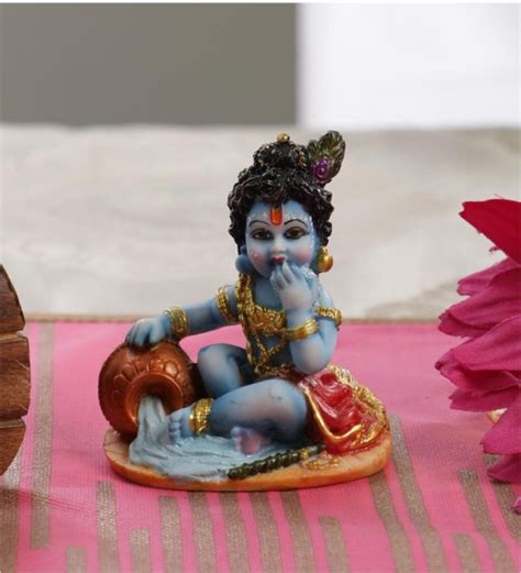 Buy Handpainted Lord Krishna Idol Makhan Chor At Off By Chaque Decor