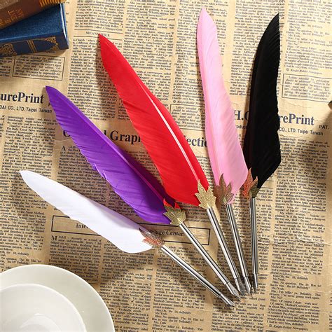 Retro Quill Feather Dip Pen Goose Vintage Writing Calligraphy Pen