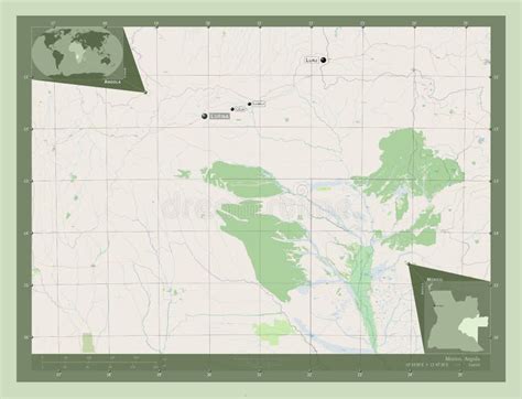 Moxico Angola Osm Labelled Points Of Cities Stock Illustration