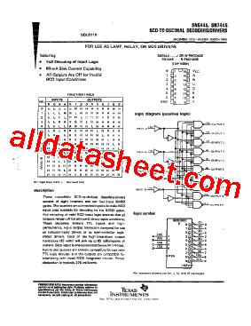 Sn Datasheet Pdf Texas Instruments